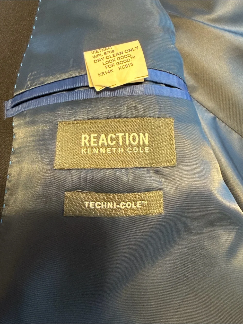 Kenneth Cole Reaction Men's Navy Two-Button Blazer